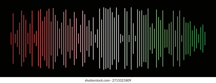 Abstract sound wave illustration featuring smooth flowing lines and dynamic frequency patterns. Modern audio waveform design perfect for music, technology, and digital media projects.”