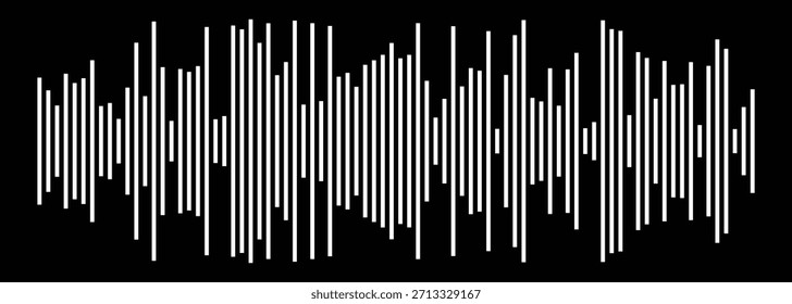 Ilustração de onda sonora abstrata com linhas de fluxo suave e padrões de frequência dinâmica. Design moderno de forma de onda de áudio perfeito para música, tecnologia e projetos de mídia digital."