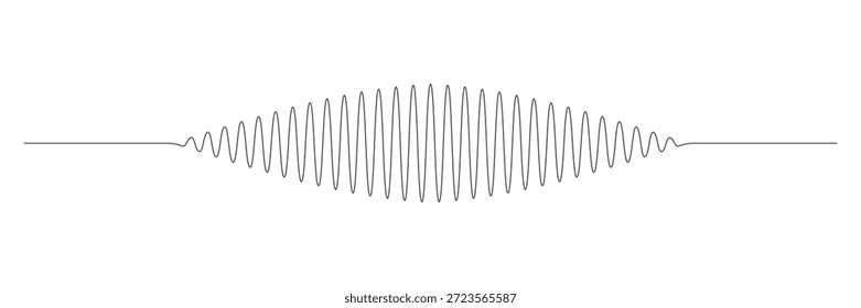Línea de onda de sonido Abstractas. Representación de la señal de audio, la frecuencia, la vibración y el ritmo