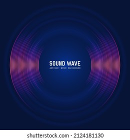 Abstract sound wave. Modern digital equalizer. Vector illustration.