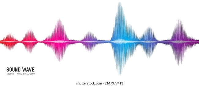 Abstract sound wave. Modern digital equalizer. Vector illustration.