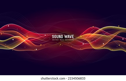 Abstract sound wave. Modern digital equalizer. Vector illustration.