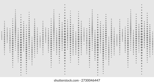 Abstract Sound Wave Pattern Made Of Dots For Audio, Music, Or Technology Visuals