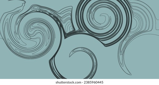 Resumen del fondo del marco redondeado de ondulación de sonido. Fluyen las líneas onduladas de música dinámica. Ecualizador digital. Visualización de datos de sonido redondo.