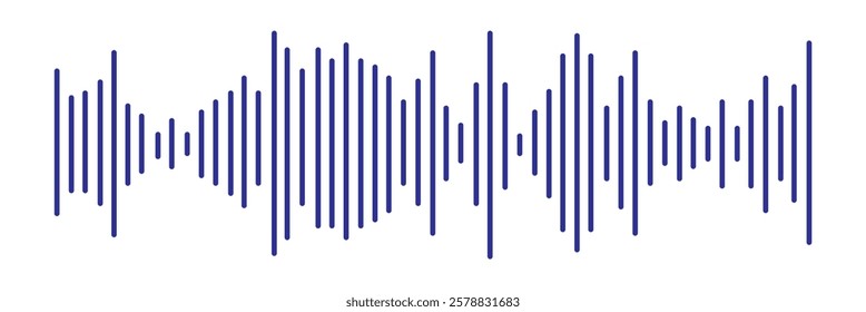 Abstract sound wave stripe lines colourful gradient equalizer isolated on transparent background in concept music, sound, technology