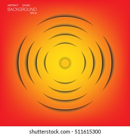Abstract sound wave technology background. Infographics elements in the form of paper cut. Vector illustration.
