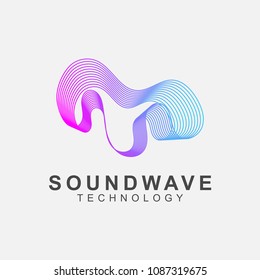 Abstract Sound Wave Technology Logo Vector Stock Vector (royalty Free 