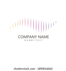 Abstraktes Logo für Schallwellen-Technologie. Vektordesign mit Line Art. Logo-Linie Kunstsilee und modernes Konzept, modern, Farbverlauf, Musik, Premium-Vektorgrafik