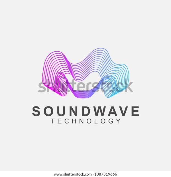 Abstract Sound Wave Technology Logo Vector Stock Vector (Royalty Free ...