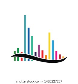 Abstract Sound wave vector icon illustration design template