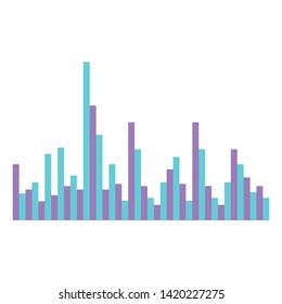 Abstract Sound wave vector icon illustration design template