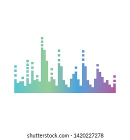 Abstract Sound wave vector icon illustration design template