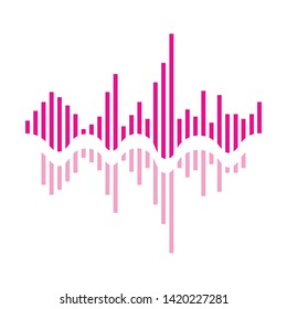 Abstract Sound wave vector icon illustration design template