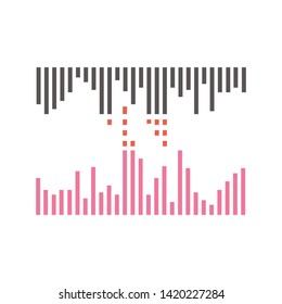 Abstract Sound wave vector icon illustration design template