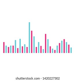 Abstract Sound wave vector icon illustration design template