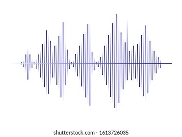 Abstract sound wave. Volume stock illustration. Vector eps10. Frequency graphic demonstration isolated on white background