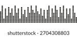 Abstract Sound Waveforms. Modern Minimalist Audio Visualizer Graphics Set Vector. Waveform pattern for music, Dictaphone, podcast, voice message. 
