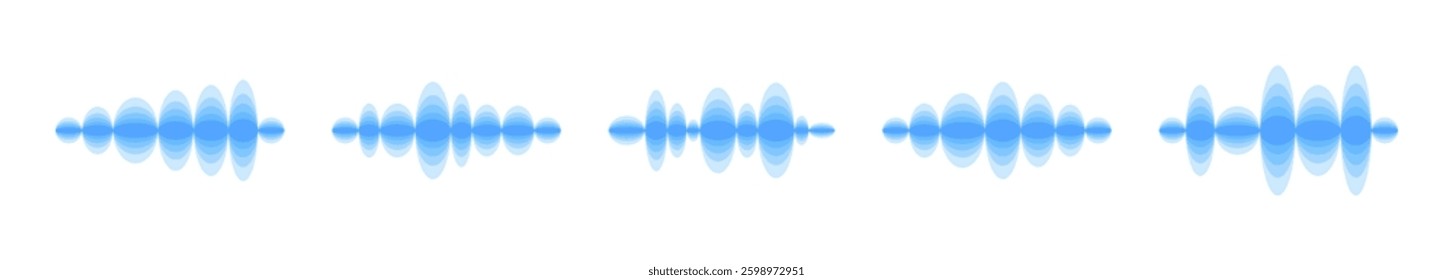 Abstract sound waves. Audio frequency visualization