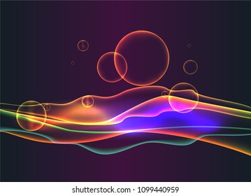 Abstract sound waves light equalizer.Cool background for web or print , bright waves.