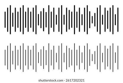 Abstract Soundwave, Audio Visualization Set, Music, Radio, and Digital Voice Icons.