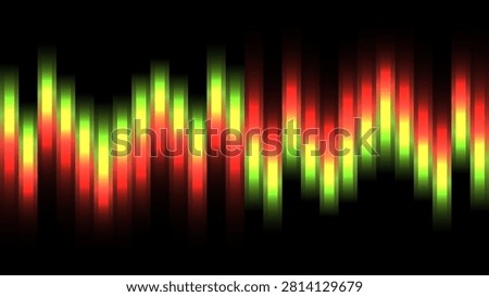 Abstract soundwave background featuring glowing vertical bars, colorful light, audio visualization, equalizer pattern, luminous spectrum, neon illumination, vibrant gradient, pulse effect, frequency display, digital waveform, dynamic rhythm, music signal, energetic composition, bright reflections, futuristic graphic, electronic concept, modern backdrop, visual motion, glowing columns, colorful radiance, multimedia design, acoustic analysis, creative artwork, technology theme, abstract illustration, high contrast.
