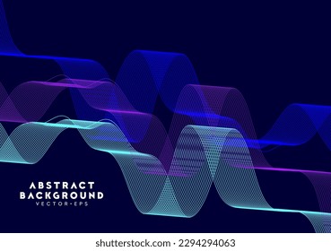 abstract soundwave stripe ribbon comunication technology theme background for advertisement product banner and label website template landingpage vector eps.