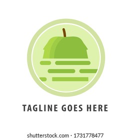 abstract soursop fruit logo design. soursop fruit logo. fruit store logo.