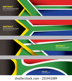 Abstract South African Flag, South Africa Modern Art, Info Graphics Template, Based On S.African Flag Colors (Vector Art)