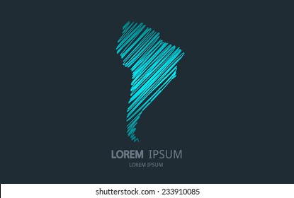 Abstract south america logo. Vector logotype design.