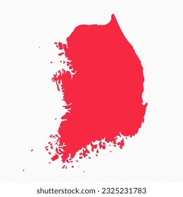 Abstract South Korea Simple Map Background, can be used for business designs, presentation designs or any suitable designs.