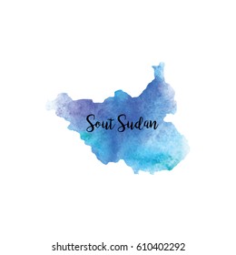 Abstract South sudan map