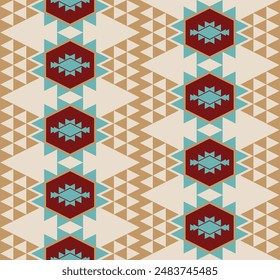 Abstractas diseño suroeste sin patrón - Ilustración vectorial
