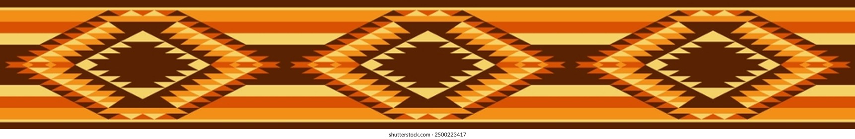 Abstract southwest design seamless pattern - Vector Illustration