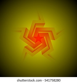 Abstract Soviet star vector