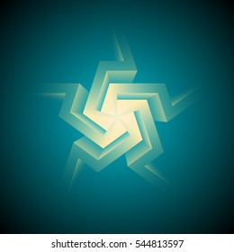 Abstract Soviet star vector