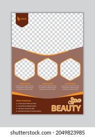 Plantilla de folleto de belleza para spa abstracto