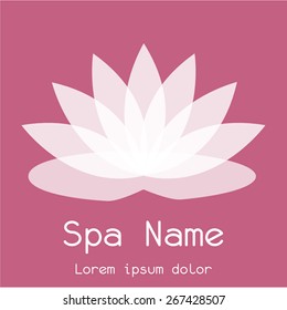 Abstract spa icon on a colored background. Vector illustration