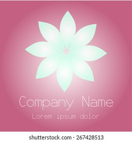 Abstract spa icon on a colored background. Vector illustration