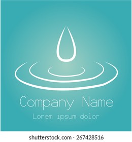 Abstract spa icon on a colored background. Vector illustration