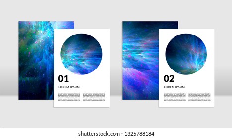 Abstract space background. It can be used for posters, cards, flyers, brochures, magazines and any kind of cover. EPS 10