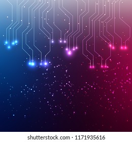 Abstract space background Connection structure. Vector science background.Futuristic HUD background.