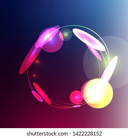 Abstract space background Connection structure. Vector science background.Futuristic HUD background.