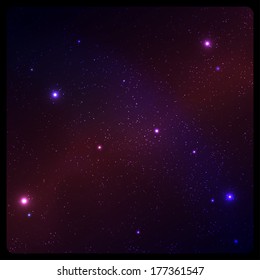 Abstract space background with frame