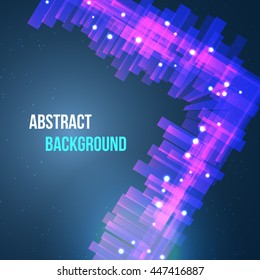 Abstract space background with lights. Vector illustration for your business presentations.