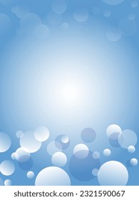 Abstract space background material with floating polka dots_Blue_Vertical