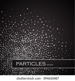 Abstract Space Background. Particles. Futuristic Technology Design. Elegant Background for Business Presentations, Gift cards, Universe, Grunge & Jewelry Design. Vector illustration.