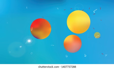 Abstract space background picture. Illustration, texture. Creative hi-res and fresh. Stars, planets, signs. Colorful universe new background cosmos abstraction.