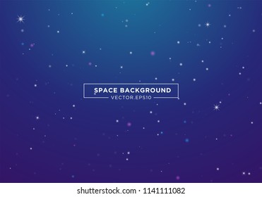 abstract space background with sky night and starlight illustration vector eps 10, use for poster, flyer brochure and landing page website