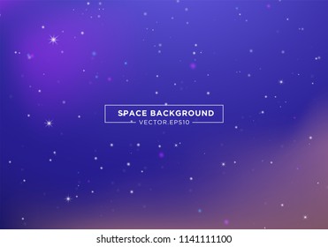 abstract space background with sky night and starlight illustration vector eps 10, use for poster, flyer brochure and landing page website