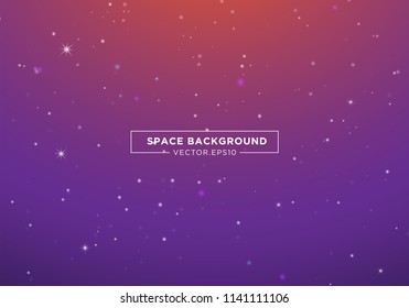 abstract space background with sky night and starlight illustration vector eps 10, use for poster, flyer brochure and landing page website
